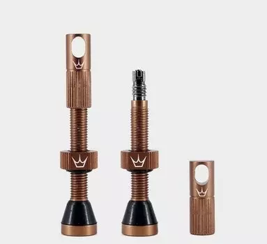 Ниппель для бескамерных покрышек Peaty's Chris King Tubeless Valves, 42mm, 2 штуки, Bourbon, PTV42-BRB-12