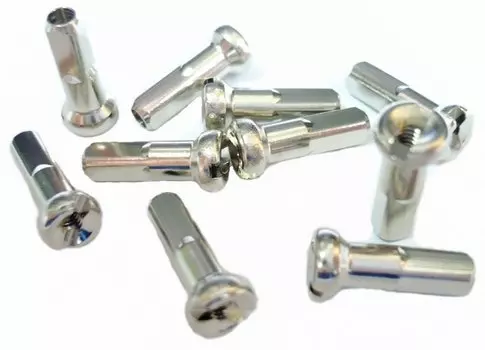 Ниппель SAPIM для велосипедной спицы 14G, латунь, l-12мм, серебристый, 1231581