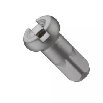 Ниппель велосипедный TBS, 14G, 12 мм., алюминий, серебристый, PT734 AL SILVER