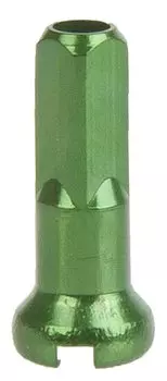 Ниппель велосипедный CNSPOKE, 14G (2мм) х 12мм, 350 шт. в баночке, зеленый, алюминиевый, 5-280174