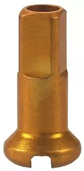 Ниппель велосипедный DT Swiss, алюминий, 2.0 x 12 мм, 20 гр, золотой, DT nip 2.0x12mm alu gld