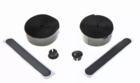 Обмотка на руль TRIX полиуретановая, 30х1900 мм, пара, черный,"под карбон", HL-GR28-7