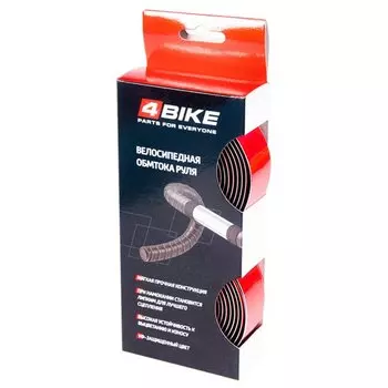 Обмотка руля 4BIKE, гелевая с карбоновым рисунком, красная, ARV000047