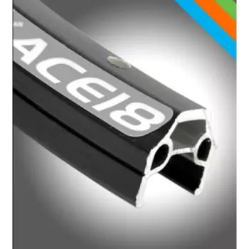 Обод ALEXRIMS ACE18, для складных велосипедов, двойной, 20" 406х21,8/16,5х18,2мм, 36 отверстий, черный, 6-190136