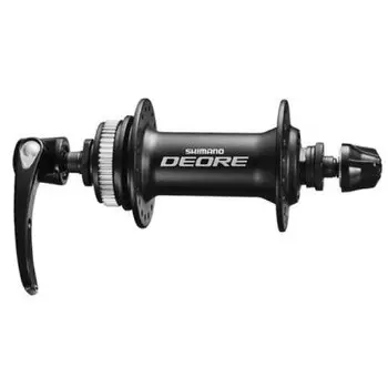 Велосипедная втулка Shimano Deore M615, передняя, 32 отверстия, с пыльником, чёрная, EHBM615BLP