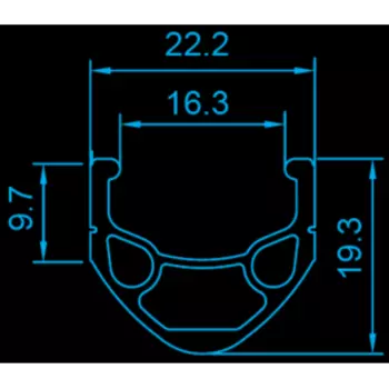 Обод велосипедный 26" AlexRims, алюминий, двойной, под 36 спиц, CSW, черный, A/V, DC19-(A/V)-26"