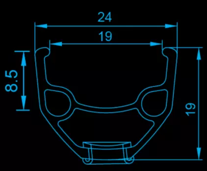 Обод велосипедный 26" AlexRims, алюминий, двойной, под 36 спиц, CSW, пистонированный, черный, A/V, EN24 -(A/V)-26"