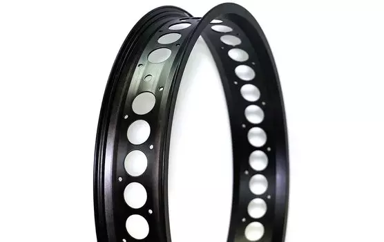 Обод велосипедный 26" TRIX, алюминиевый, для FAT BIKE, одинарный, на 36 спиц, 559х80,5/87х17мм, черный, YKL-N2 26"black