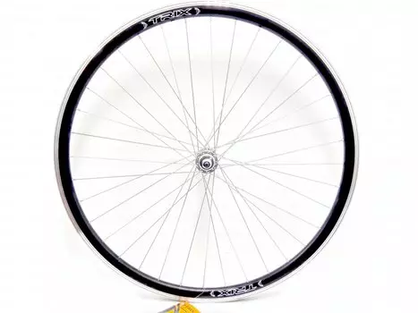 Обод велосипедный 26" TRIX алюминиевый, двойной, передний (алюминиевая, черная втулка на эксцентрике), HLQC-02AB26"silv