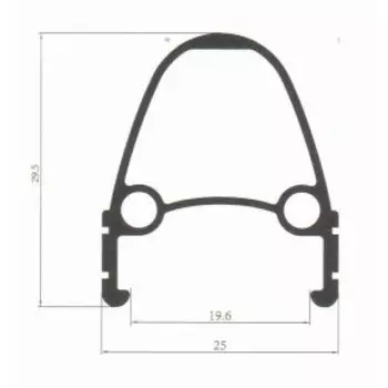Обод велосипедный 26" TRIX, алюминиевый, двойной, под 36 спиц, 559х19.6/25х29,5 мм, A/V, черный, YKL-D1 26"black