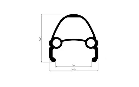 Обод велосипедный 26" TRIX, задний, алюминиевый, двойной, черный, D10-26-black-5984