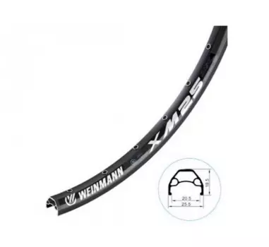 Обод велосипедный 27,5" Weinmann, дисковые тормоза, 650B, 36H, AV, черный, XM25