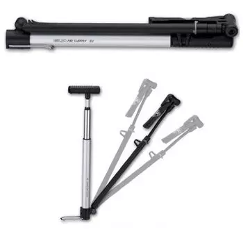 Велонасос Giyo GM-821 Micro Floor Pump, складной, авто и вело ниппель, манометр, 140 PSI, GM821