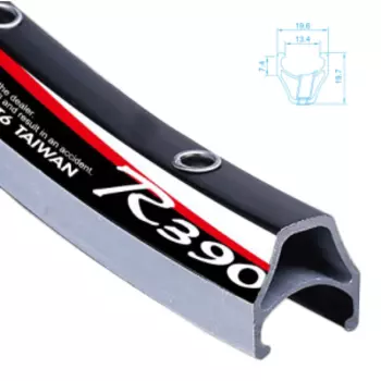 Обод велосипедный ALEX RIMS R390 20" X 1 1/8, 451X13, 24H, F/V, вес 295г, R390