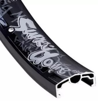 Обод велосипедный ALEX RIMS SUPRA DOME, ВМХ, 20"х26ммх48Н, A/V, двойной, чёрный, SUPRA DOME