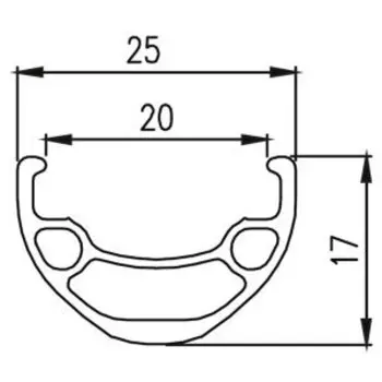 Обод велосипедный ALEXRIMS MD19, 28-29" алюминиевый, 36H, 622х19/25х17мм, F/V, черный, MD19-(F/V)-29"-36