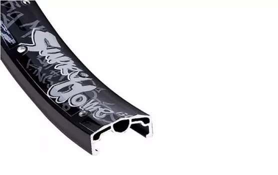 Обод велосипедный ALEXRIMS SUPRA DOME, 20", алюм., двойной, 48H, 406х25.5/33.5х15.3мм, A/V, анод., черный, DTK-333