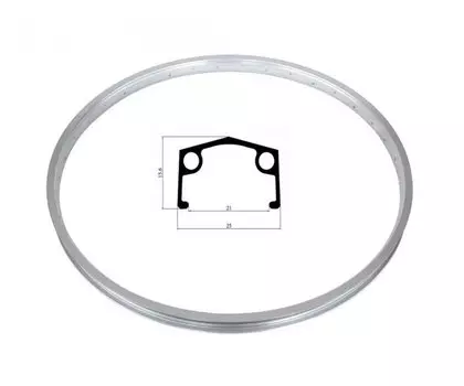 Обод велосипедный FORWARD 26", одностеночный, не пистонированный, 32 отверстия, RRMS26WCH032