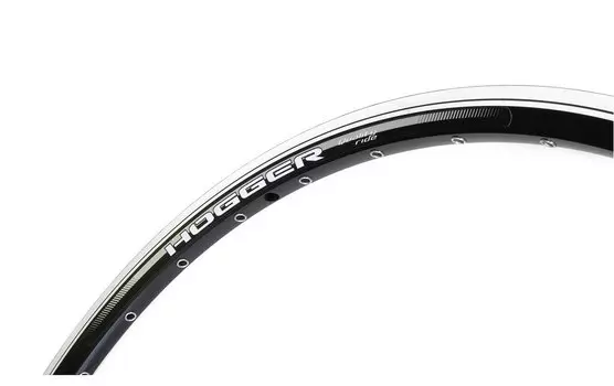 Обод велосипедный HOGGER, 28-29", алюминиевый, двойной, 32H, пистонированный, A/V, черный, HL21DF-B-32-CNC