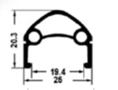 Обод велосипедный HORST 29", для дискового тормоза, 622х25/19,4х20,3 мм, алюминий, 32H, двойной, 00-180920