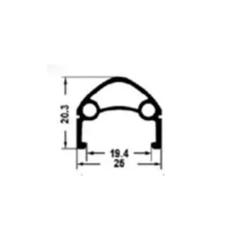 Обод велосипедный HORST 29", для дискового тормоза, 622х25/19,4х20,3 мм, алюминий, 32H, двойной, 00-180920