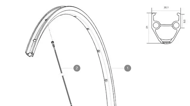 Обод велосипедный Mavic Aksium'16-17 28" передний/задний 20 отверстий