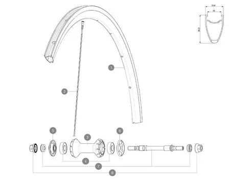 Обод велосипедный Mavic Ellipse передний/задний