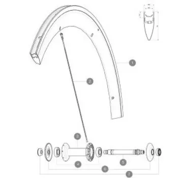 Обод велосипедный Maviс Cosmic Carbon SLS передний, 12017110