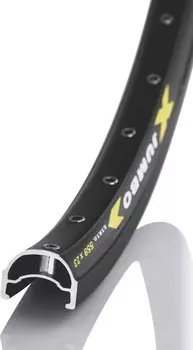 Обод велосипедный REMERX 26” JUMBO, 559x23, 36 спиц, двойной, пистонированный, черный, RD26b36e-Ju