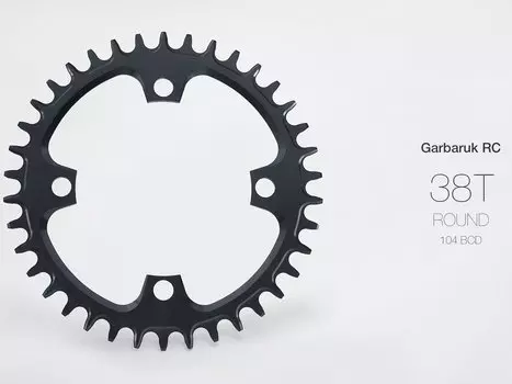 Звезда передняя Garbaruk 104 BCD Round 38T, черный, 5907441517157