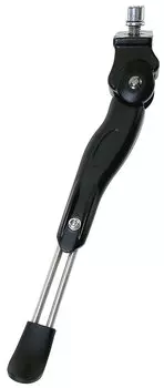 Подножка велосипедная M-Wave, алюминий/сталь, 24-29", регулируемая, центральная, серебристо-черная, 5-430852