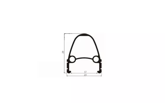 Колесо TRIX, 20", передний, ал., дв., 36H, фрез., 406х19,4/25х21,4мм, A/V, анод., черный, D23-20-black-9452