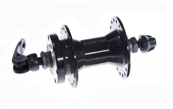 Колесо TRIX, 24", передний, ал., дв., фрез., A/V, анод., вт. ст., под ДИСК, эксцентрик, D23-24-black-11123