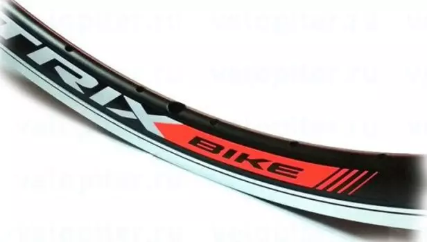 Обод велосипедный TRIX 26" алюминиевый, двойной, задний, скоростная втулка на эксцентрике, GJ-AL-021 26"black