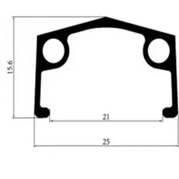 Обод велосипедный TRIX, 26", алюминиевый, задний (стальная тормозная втулка на гайке), YKL-11(26) /об. лент