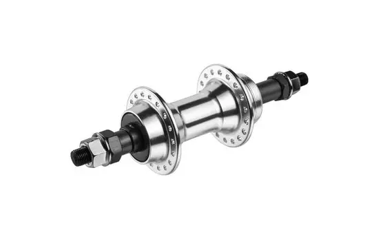 Колесо TRIX, 26", задний, алюминиевый, V-br, под трещотку, гайки, серебристый, YKL11-26-silver-4276