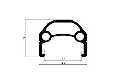 Обод велосипедный TRIX, 28-29", алюминий, двойной, 36H, фрезерованный, 622х18.6/24.4х19мм, A/V, черный, YKL-D26 28-29"b