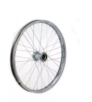 Обод велосипедный TRIX, задний, одинарный, 20", хромированная сталь, втулка: сталь, 1 скорость, гайка, серый, YKG-8