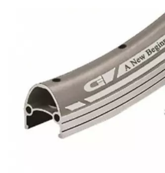 Обод велосипедный Vinca Sport 24”, 36H*14G, двойной, алюминий, защитная полоса, серебристый, GJD 24C (36H) silver