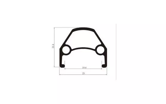 Обод велосипедный задний TRIX, 27.5", алюминиевый, двойной, пистонированный, D-23 27,5"black