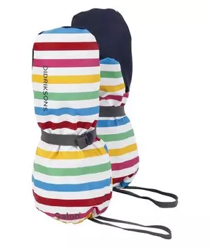 Варежки утепленные Didriksons PILEGLOVE PR KIDS, разноцветная полоска, 502482