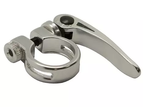 Зажим подседельный TBS LF-5238, 28,6 мм, алюминий, с эксцентриком, серебристый, с прорезью, LF-5238