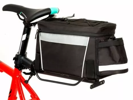 Велосумка AUTHOR A-N405EL на багажник, с плечевым ремнем, объем - 8.5л, черная, 8-15000005