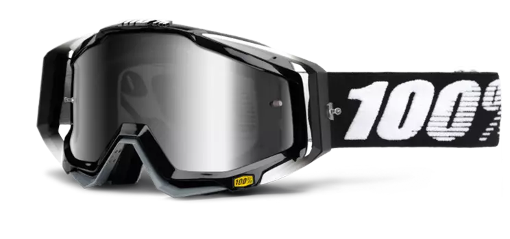 Очки велосипедные 100% Racecraft Abyss Black / Mirror Silver Lens, 50110-001-02