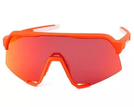Очки велосипедные 100% S3 Soft Tact, спортивные, Neon Orange / HIPER Red Multilayer Mirror Lens, 61034-412-01