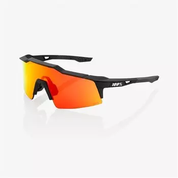 Очки велосипедные 100% Speedcraft SL Soft Tact, спортивные, Black / HIPER Red Multilayer Mirror Lens, 61002-412-02