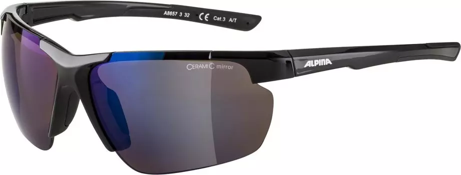 Очки велосипедные Alpina Defey HR, солнцезащитные, Black/Blue Mirror, 2021, A8657332