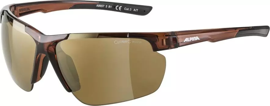 Очки велосипедные Alpina Defey HR, солнцезащитные, Brown Transparent Matt/Gold Mirror, 2021, A8657381