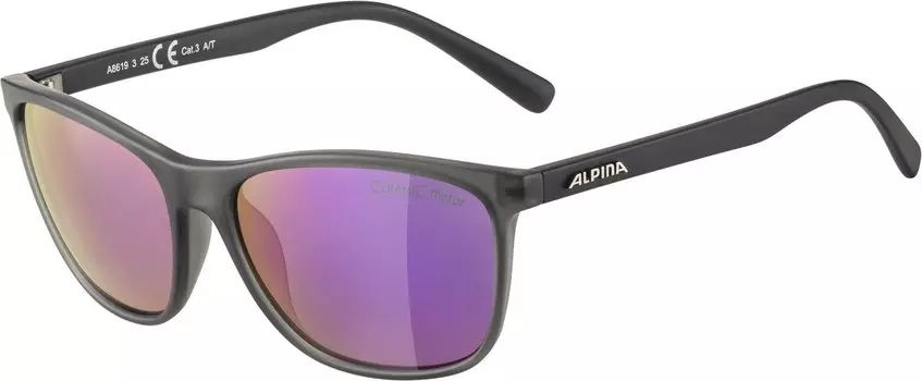 Очки велосипедные Alpina Jaida, солнцезащитные, Grey Transparent Matt/Purple Mirror, 2021, A8619325