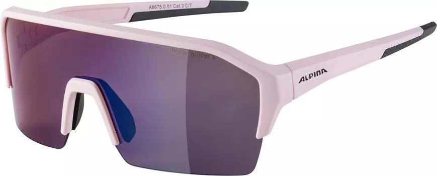 Очки велосипедные Alpina Ram HR HM+, солнцезащитные, Light Rose Matt/Blue Mirror, 2021, A8675051